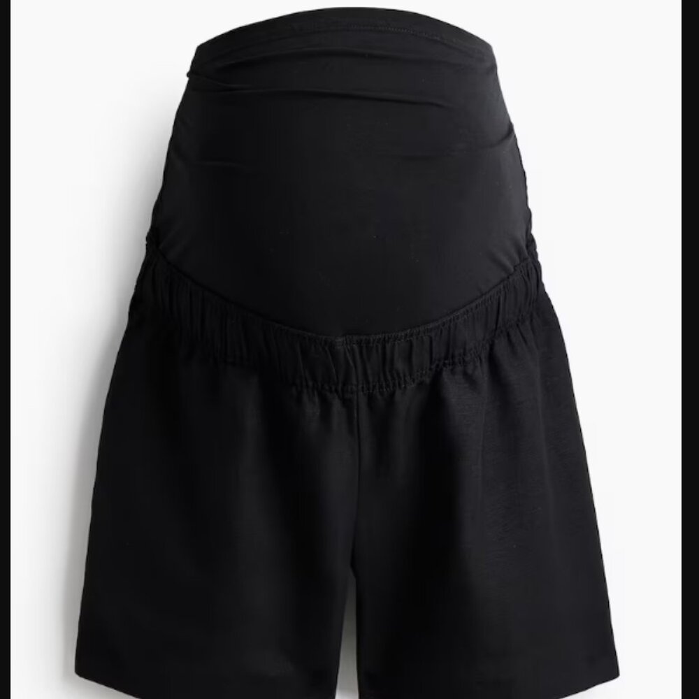 H&M Mama linen-blend maternity shorts